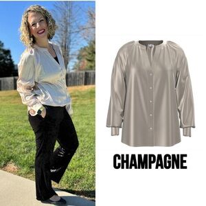 LuLaRoe Celeste Luxe Collection Satin Blouse 3060